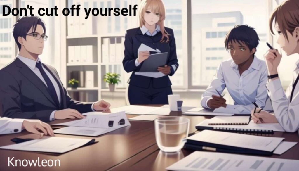 Don't allow yourself to be cut off